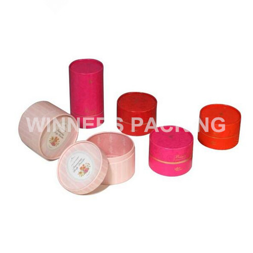Front view of customized rolled edge cardboard paper tube packaging box