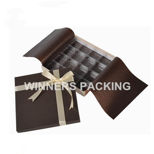 Custom paper chocolate gift box front view