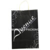 Small kraft paper bag with flat handle and logo