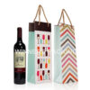 China Manufacturer Wholesale Cheap Price Custom Design Luxury Bottle Packaging Paper Wine Bag - Image 2