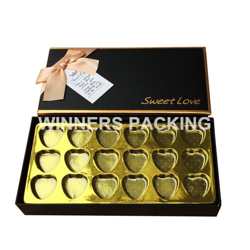 Empty chocolate paper box for wholesale packaging