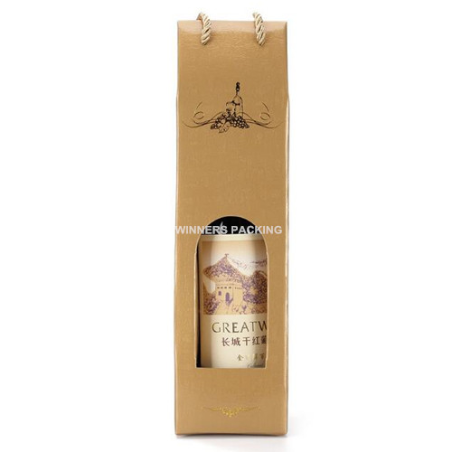 High-quality wholesale paper wine bags with handles