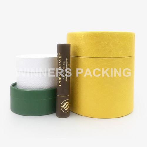 Front view of customized paper tubes for packaging
