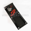 Opened collapsible sushi box with black glossy interior