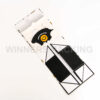 Opened cartoon foldable gift box with color accents
