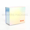 Side view of holographic foldable gift box